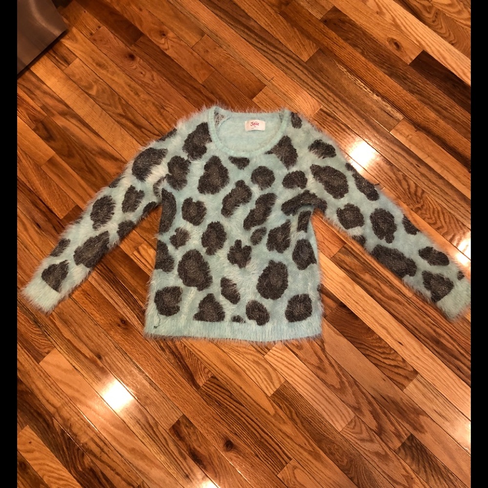 Leopard fur sweater